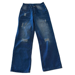 Women's Boyfriend Distressed High Waisted Jeans Size Small #260268